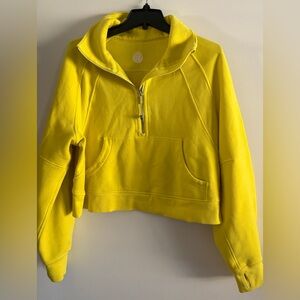 Lululemon Athletica Scuba Yellow Half Zip